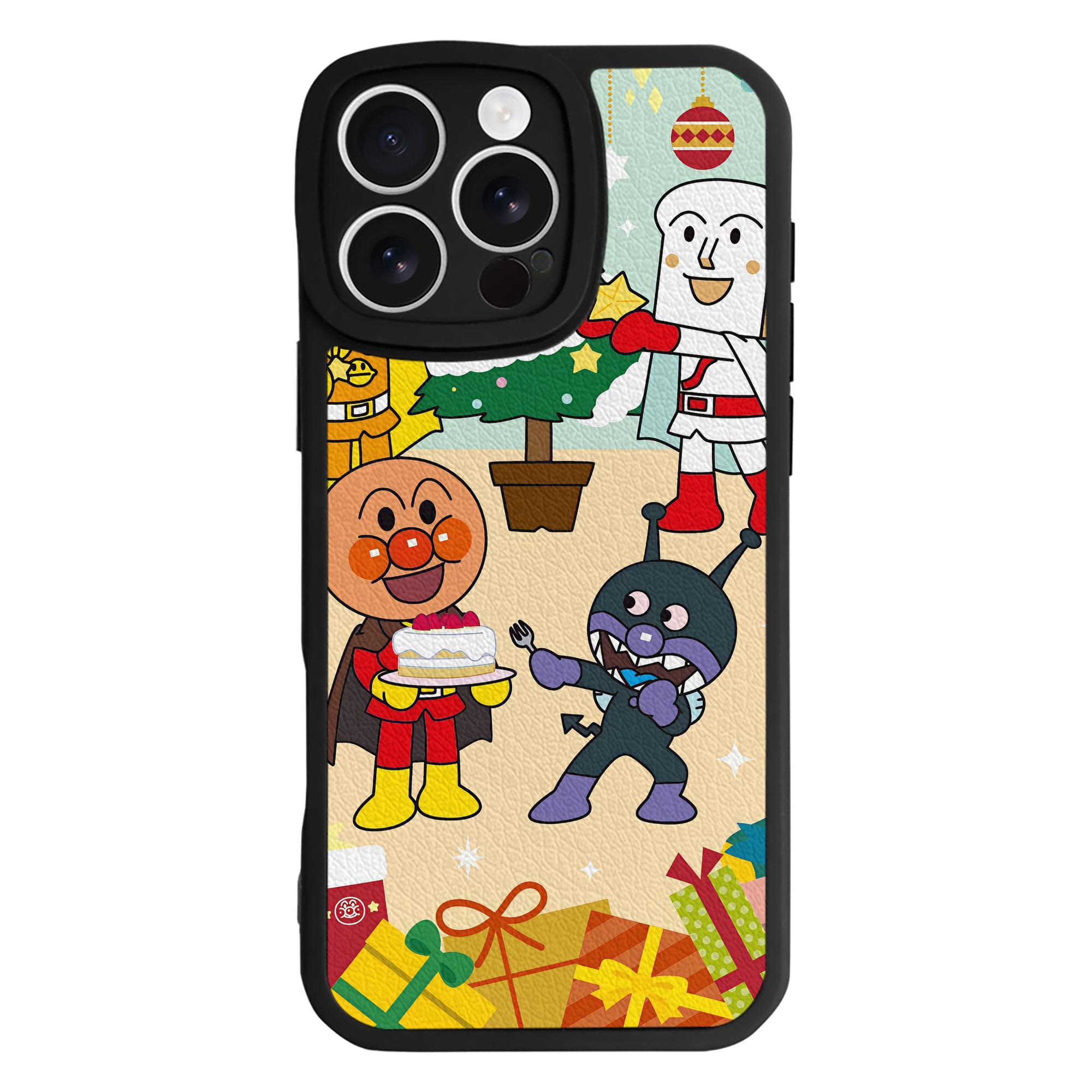 （画像用） アンパンマン Anpanman 【iPhone 16シリーズ対応】シリコンスマホケース（レザー調） 材質：シリコン